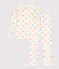 Very fitted children's pajamas in printed cotton MARSHMALLOW white/MULTICO white