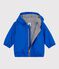 Babies' jacket in plain PU blue