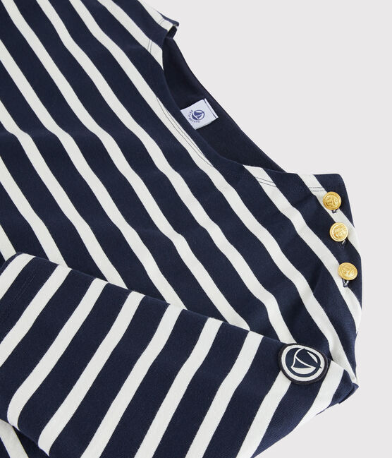 Women's Breton Cotton Top SMOKING blue/MARSHMALLOW white