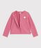 Children's plain cotton cardigan pink