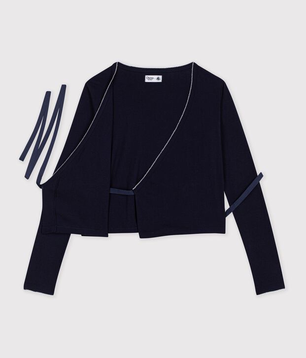 Women's plain cotton cardigan SMOKING