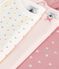 Babies' short-sleeved small heart-pattern cotton bodies - 3-Pack variante 1
