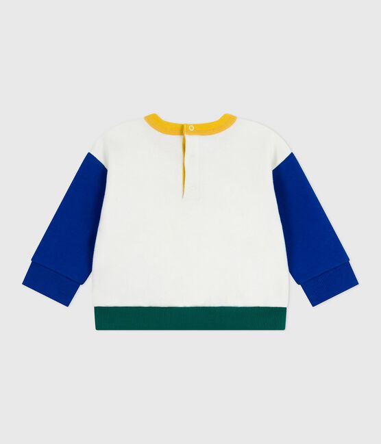 Babies colourblock cotton sweatshirt MILK /MULTICO