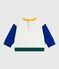 Babies colourblock cotton sweatshirt MILK /MULTICO