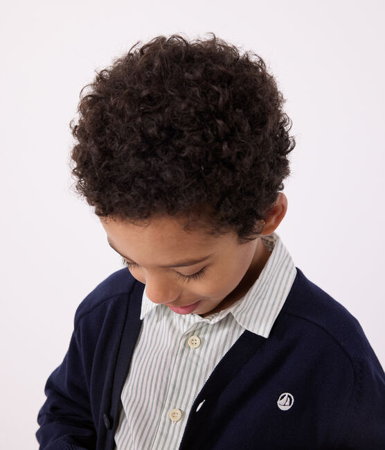 Boys' Cotton Cardigan SMOKING blue