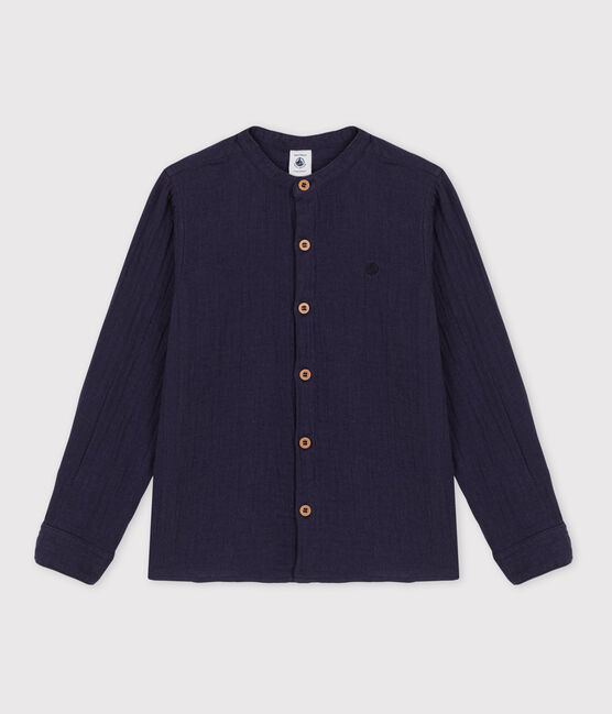 Boys' Cotton Gauze Shirt SMOKING blue