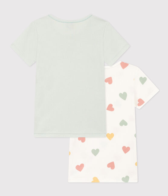 Girls' Heart Short-Sleeved Cotton T-Shirts - 2-Pack variante 1