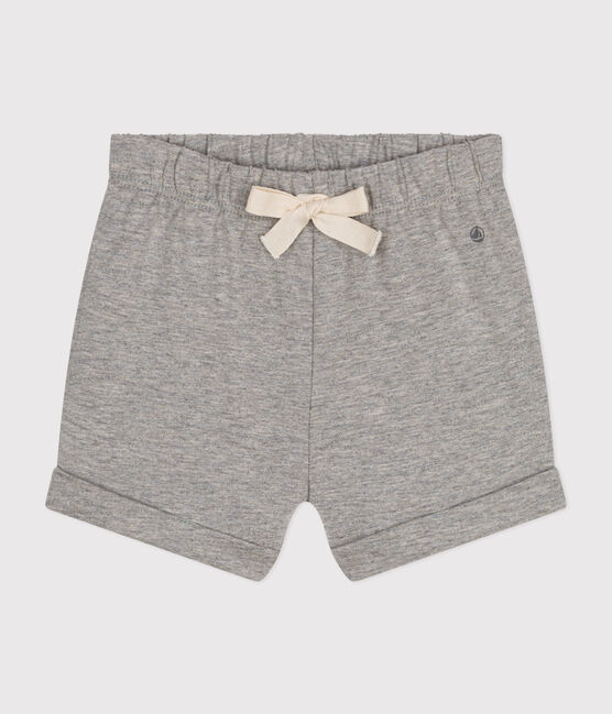 Babies' Lightweight Jersey Shorts CHATON CHINE grey