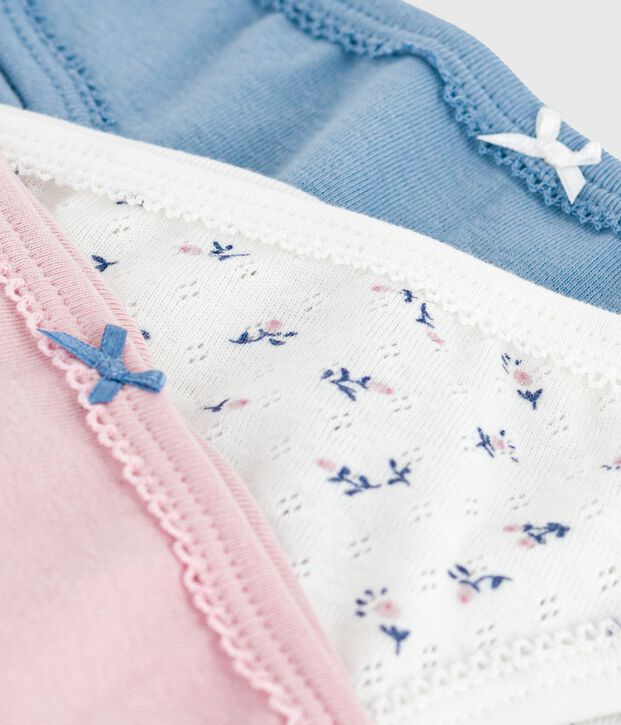 Pack of children's floral-print cotton pants multicolor