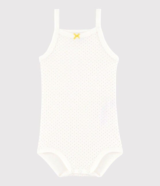 Baby Girls' Strappy Bodysuit MARSHMALLOW white/CHARME pink