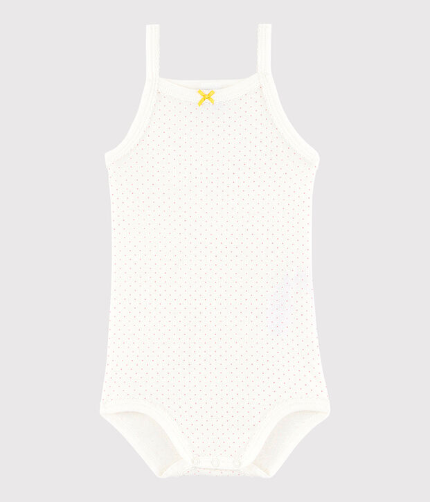 Baby Girls' Strappy Bodysuit white/pink