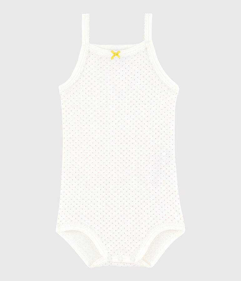 Baby Girls' Strappy Bodysuit MARSHMALLOW white/CHARME pink