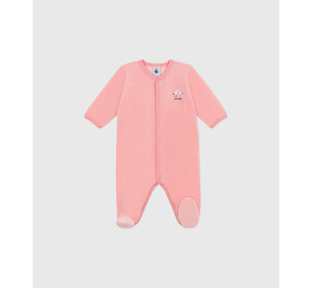 Dors-bien en bouclette velours pink