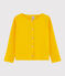 Girls' Cotton Cardigan JAUNE yellow