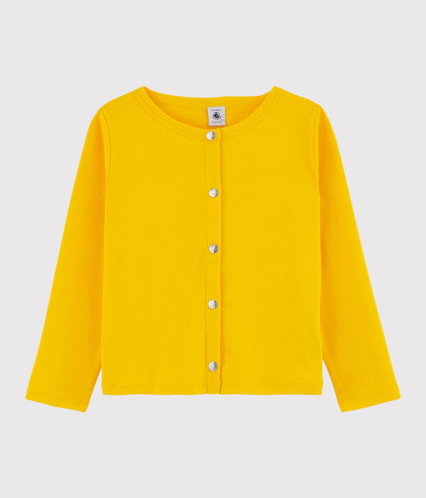 Girls' Cotton Cardigan yellow