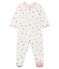 Baby Girls' Fleece Sleepsuit MARSHMALLOW white/MULTICO white