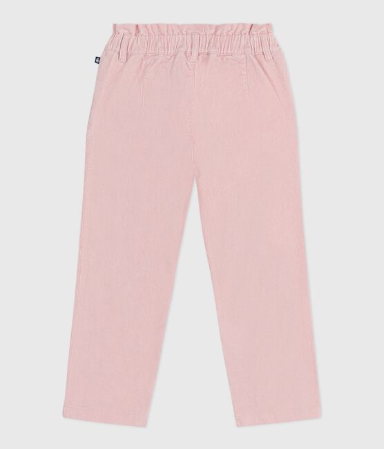 Girls' plain corduroy trousers JOLI pink