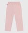 Girls' plain corduroy trousers JOLI pink
