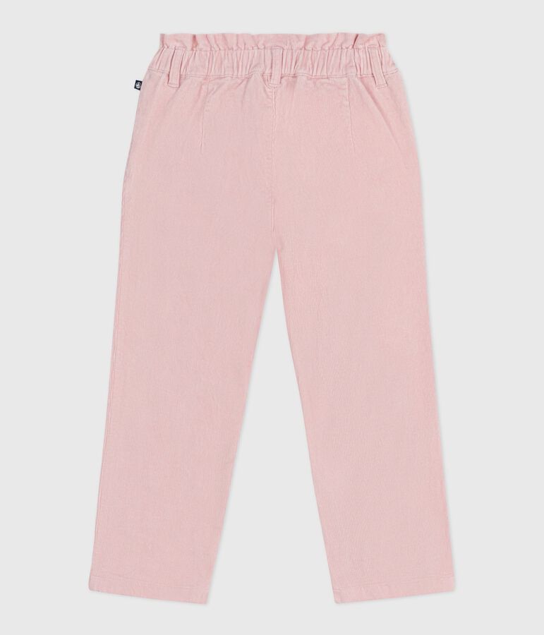 Children's plain corduroy trousers pink