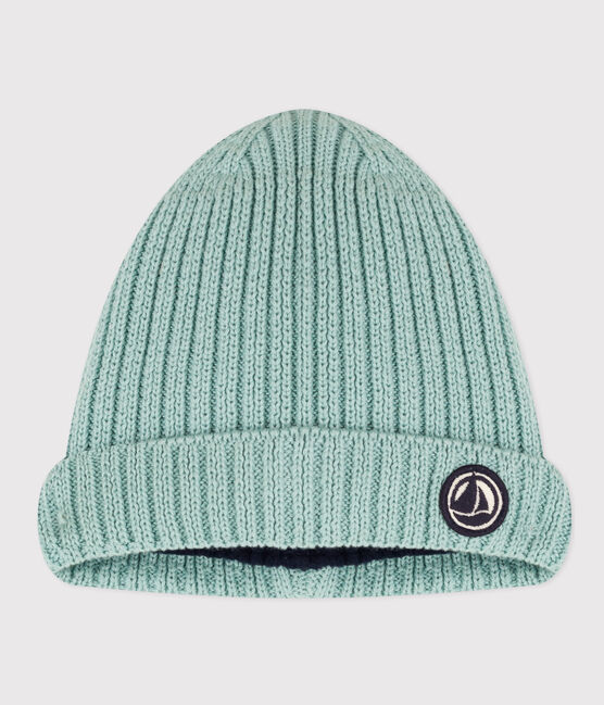 Babies' Knit Hat with Fleece Lining PAUL green
