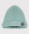 Babies' Knit Hat with Fleece Lining PAUL green