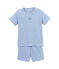 Boy's cotton milleraies short pyjamas ALASKA blue/ECUME white