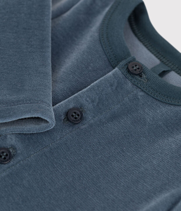 Cotton Velour Cardigan grey