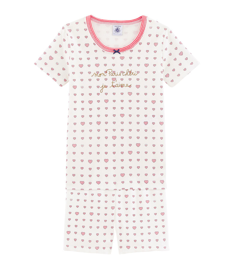 Girls' Snugfit Short Pyjamas white/multicolor