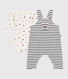 Babies' cotton dungarees and bodysuit set