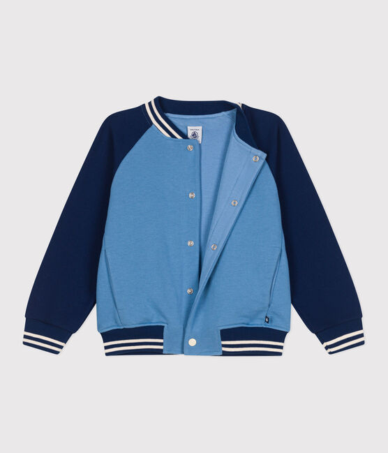 Children's varsity-style jacket in plain cotton ALASKA /MEDIEVAL