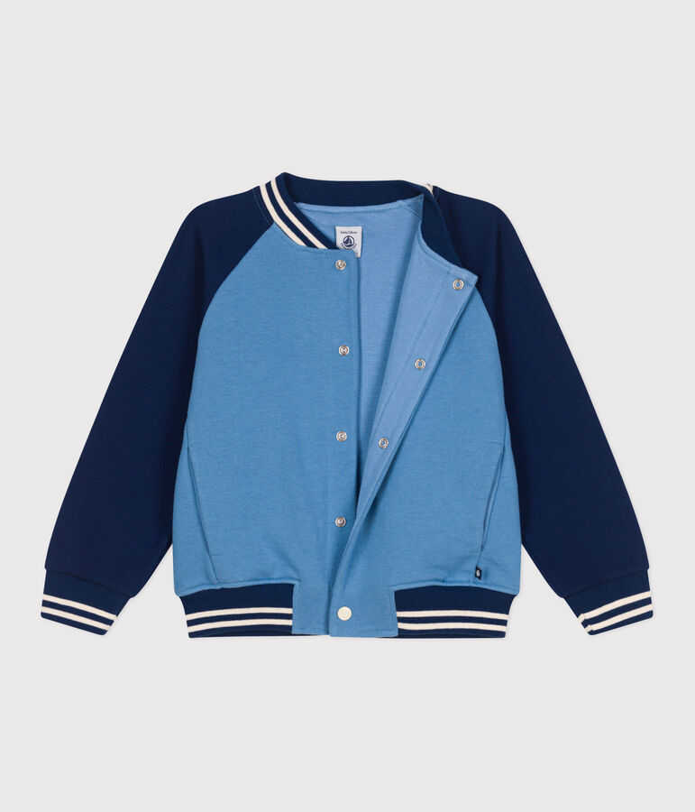 Children's varsity-style jacket in plain cotton ALASKA /MEDIEVAL
