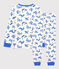 Boys' Animal Motif Cotton Pyjamas MARSHMALLOW white/MULTICO white