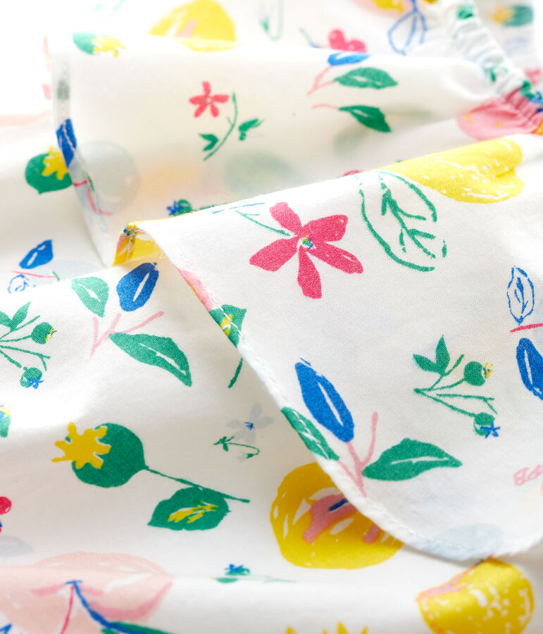 Baby Girls' Poplin Playsuit MARSHMALLOW white/MULTICO white