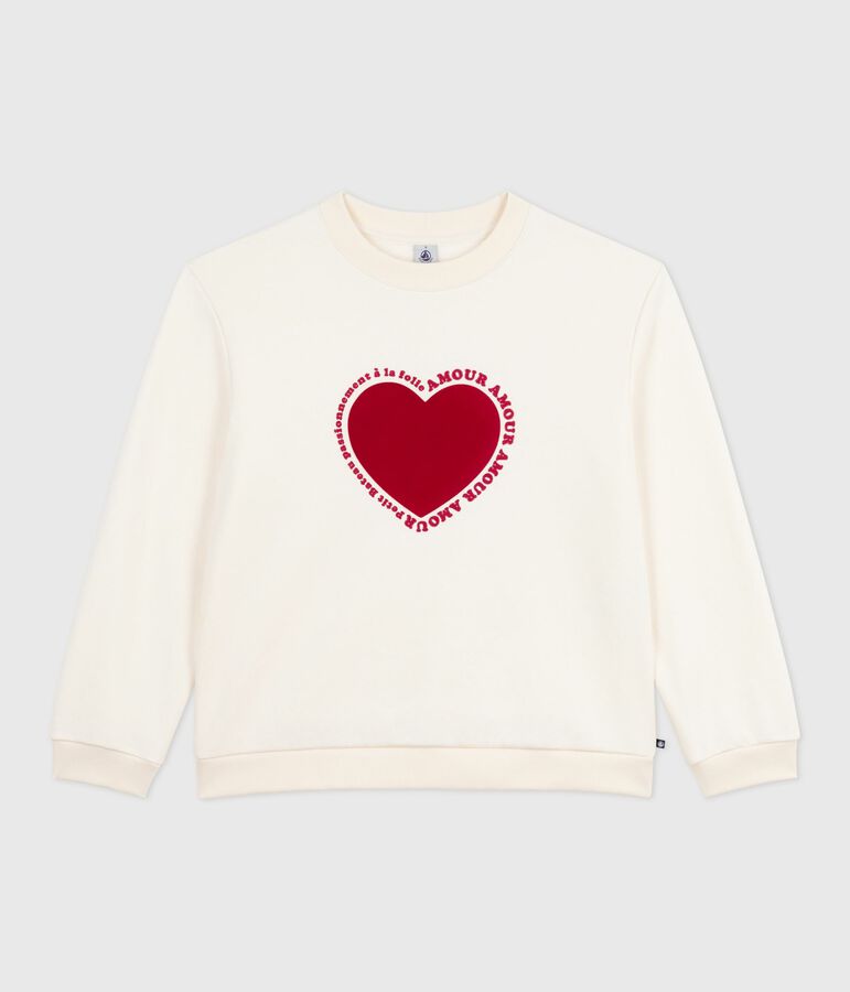 Women's cotton sweatshirt Ecru
