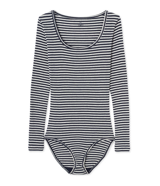 Women's Colette bodysuit SMOKING blue/BELUGA grey