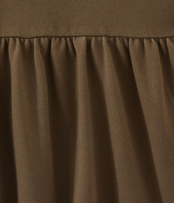 Girl's short-sleeved dress SHITAKE brown