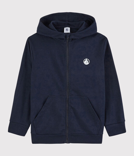 Boys' Cotton Zip-Up Hoody SMOKING blue