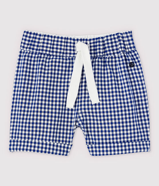 Baby Boys' Woven Gingham Shorts SURF blue/MARSHMALLOW white