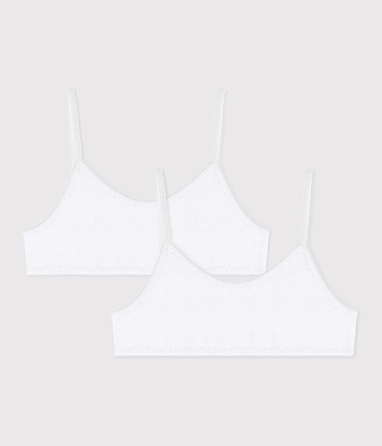 Girls' White Bralettes - 2-Pack multicolor
