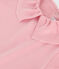 Children's plain short-sleeved cotton T-shirt with a collar CHARME pink