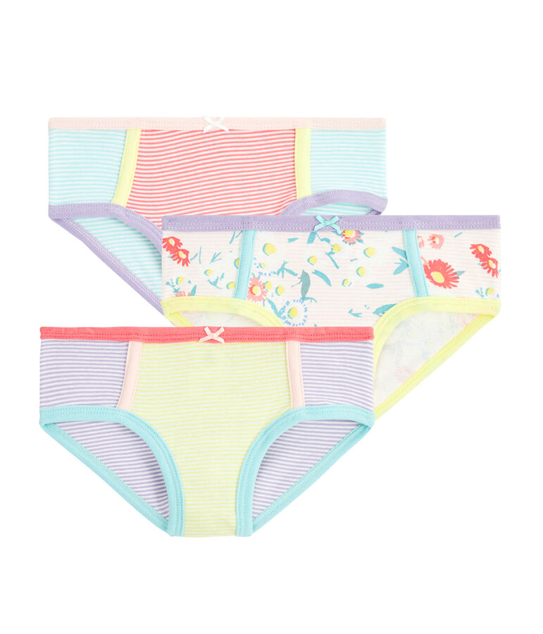Girls' High-Rise Knickers - 3-Piece Set multicolor