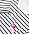 Babies' full-length jumpsuit in tube knit MARSHMALLOW white/SMOKING blue