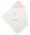 Baby girls' square bath towel and bib variante 1