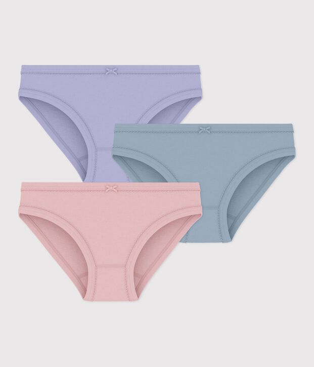 Pack of children's plain cotton pants multicolor