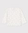 Babies' Organic Cotton Gauze Shirt MARSHMALLOW white/OMBRIE red
