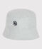 GREEN COTTON SEERSUCKER BOB BEANIE FOR BOY MARSHMALLOW white/BRUT blue