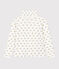 Girls' floral print cotton polo neck MARSHMALLOW white/MULTICO white
