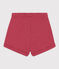 Babies' Plain Slub Jersey Shorts PAPI pink