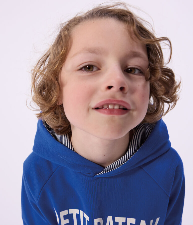 Children's cotton hoodie PERSE blue