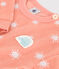 Babies' sun print cotton terry sweatshirt ABRICOT orange/MARSHMALLOW